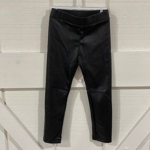 H&M 3T Black Faux Leather Leggings